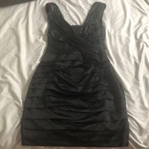 Express Black Sequin Dress